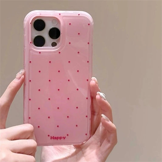 Blush Polka Dot Happy Case