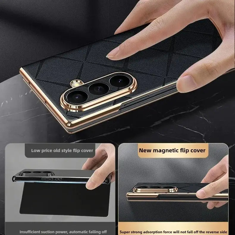 Galaxy Z Fold Series Executive Starburst Leather Case