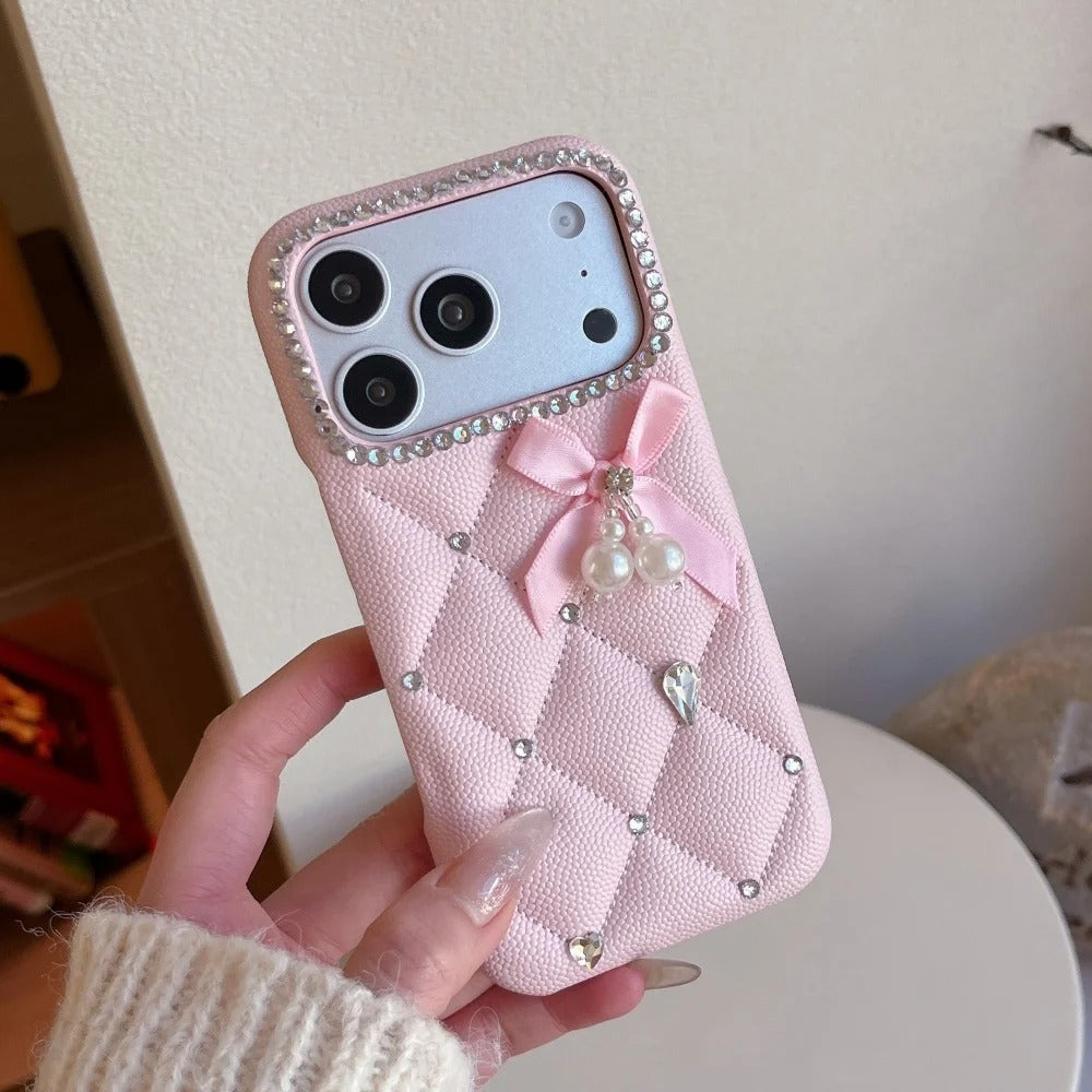 Princess Pearl Bow Glow Case