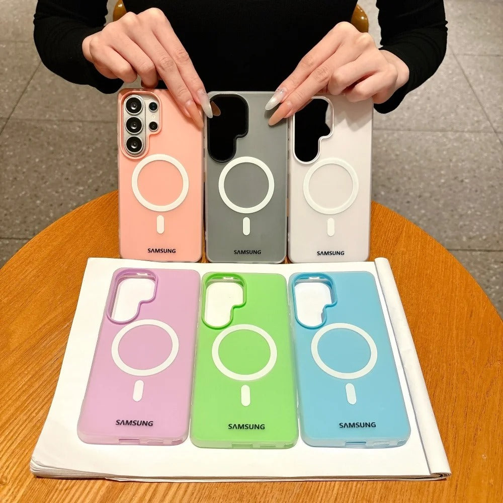 Minimalist Pastel Magnetic Ring Case