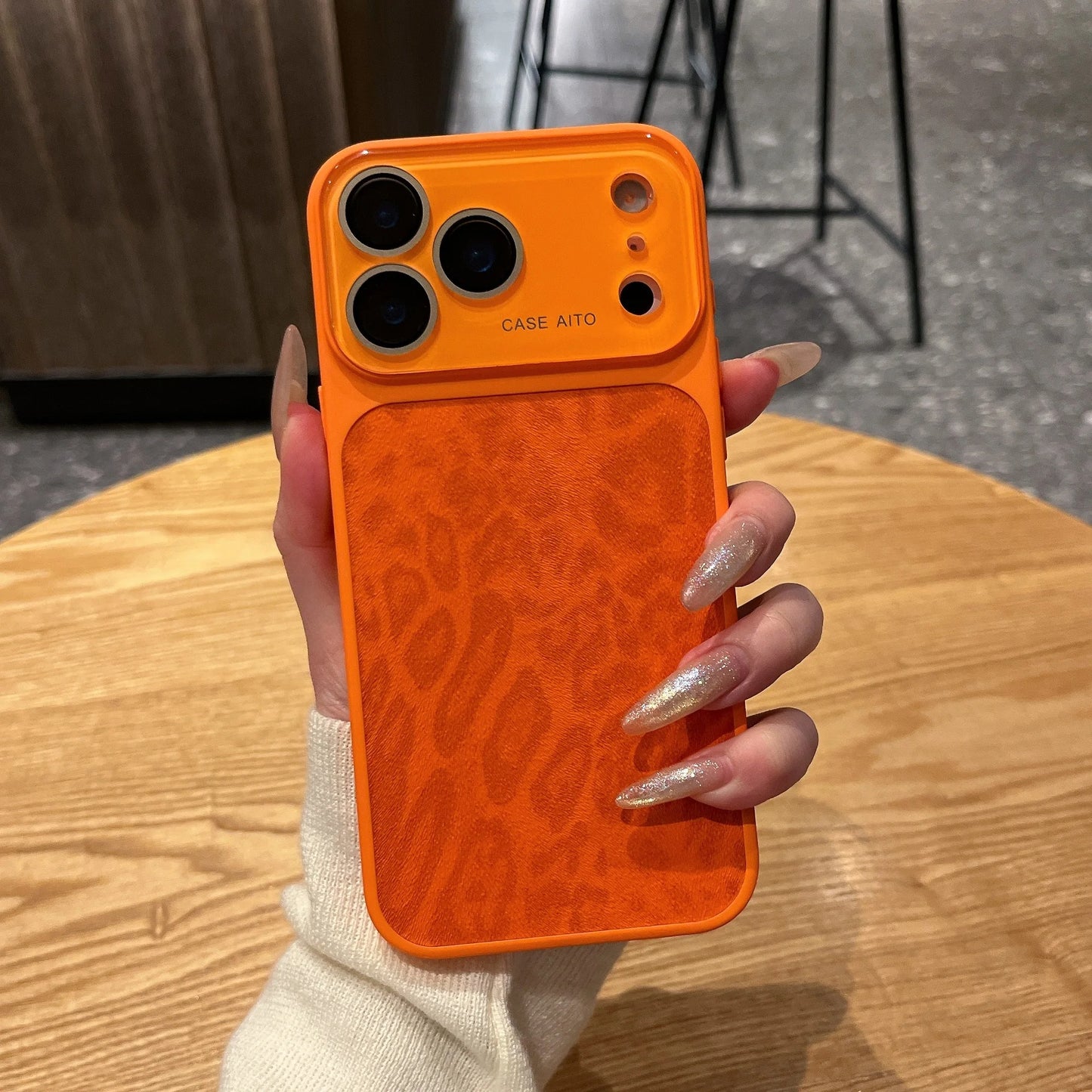 Vintage Espresso Leopard Texture Case