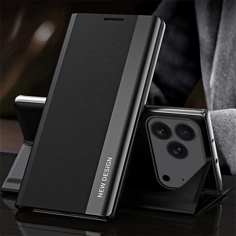 Google Pixel 10 Series PU Leather Side Window Flip Case