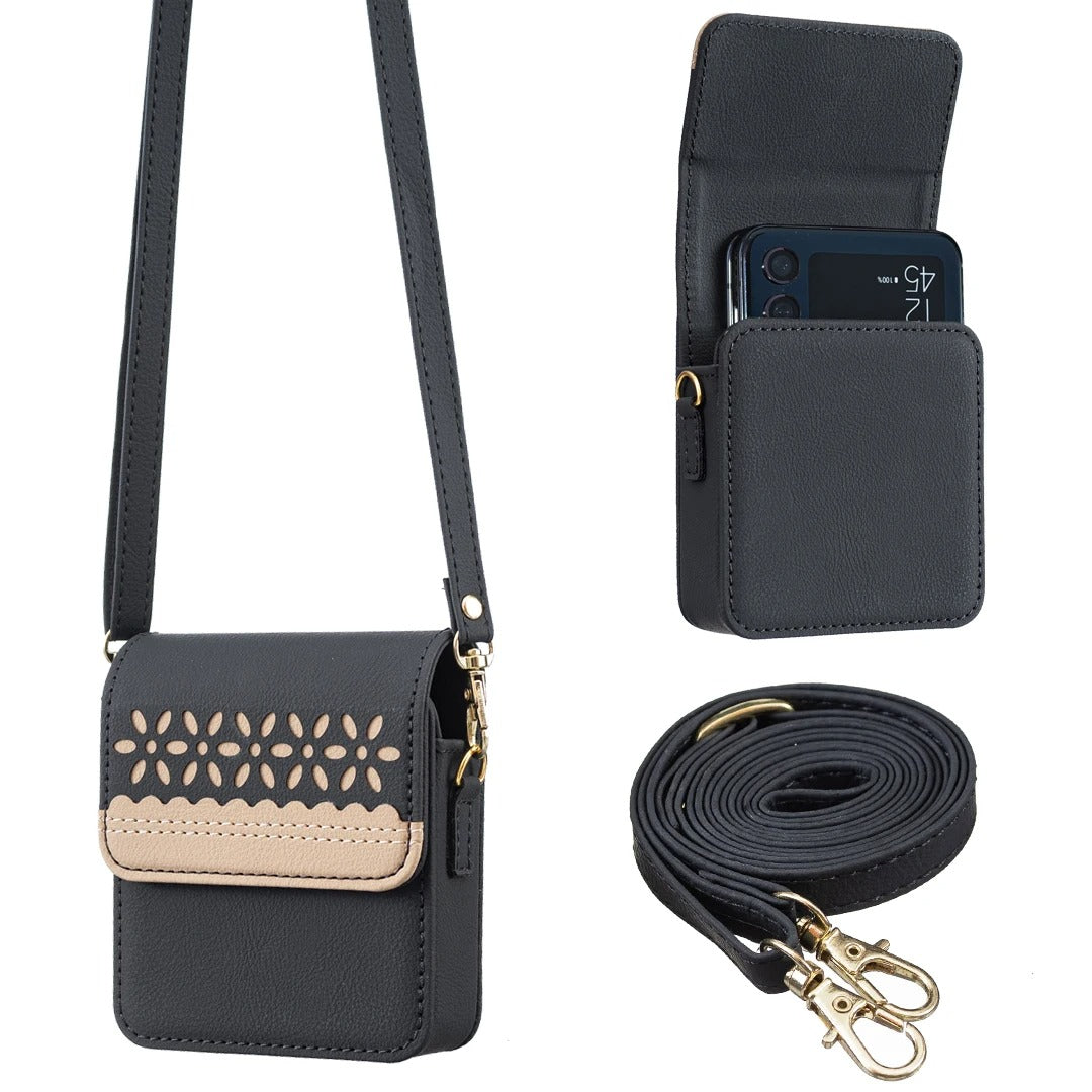 Elegant Floral Phone Crossbody Bag