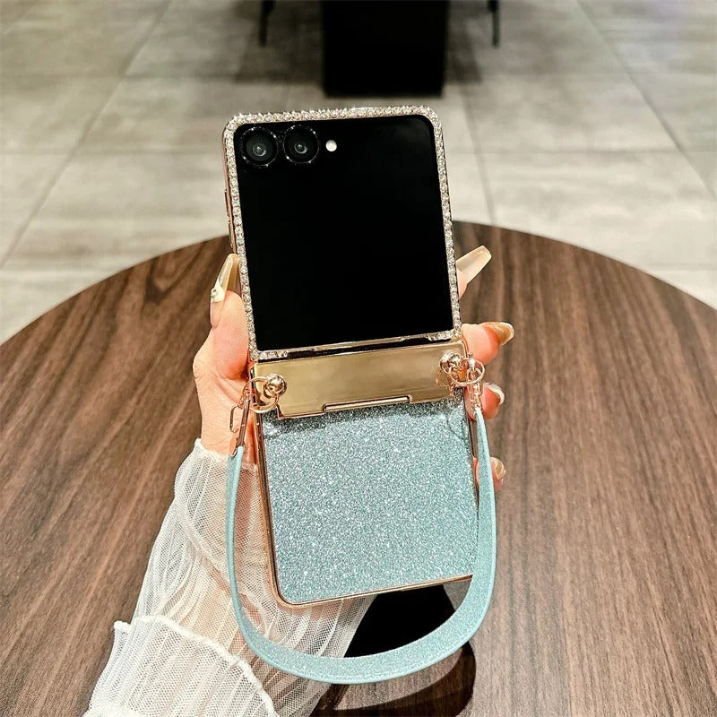 Galaxy Z Flip Series Glamour Diamond Glow Carry Case
