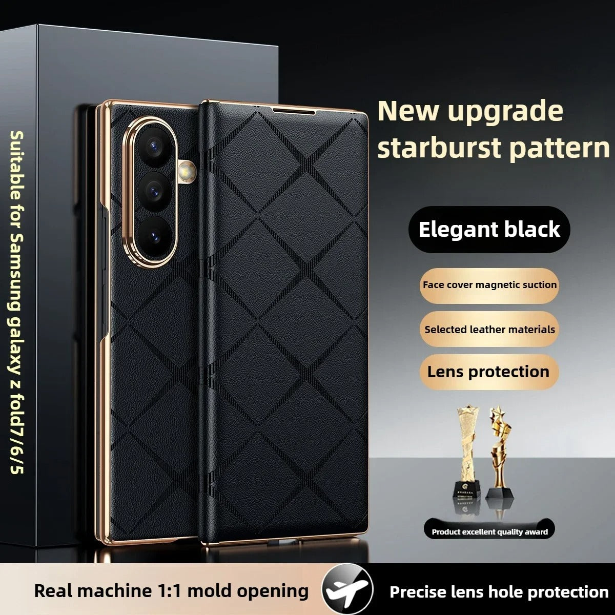 Galaxy Z Fold Series Executive Starburst Leather Case