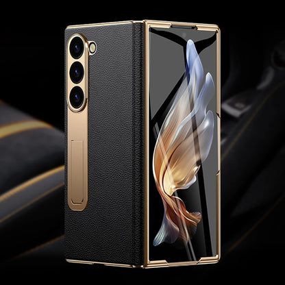 Luxury Crocodile Leather Fold Case
