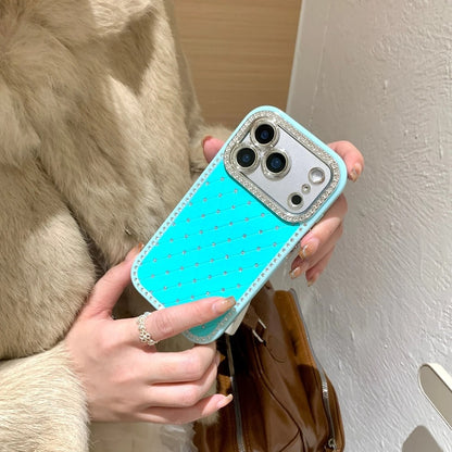 Diamond Stitch Rhinestone Grid Case