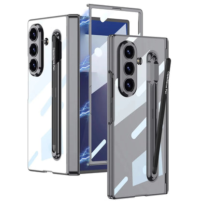 Premium Guard Glass Back Stylus Case