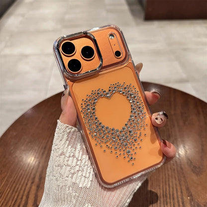Glamour Crystal Heart Design Case