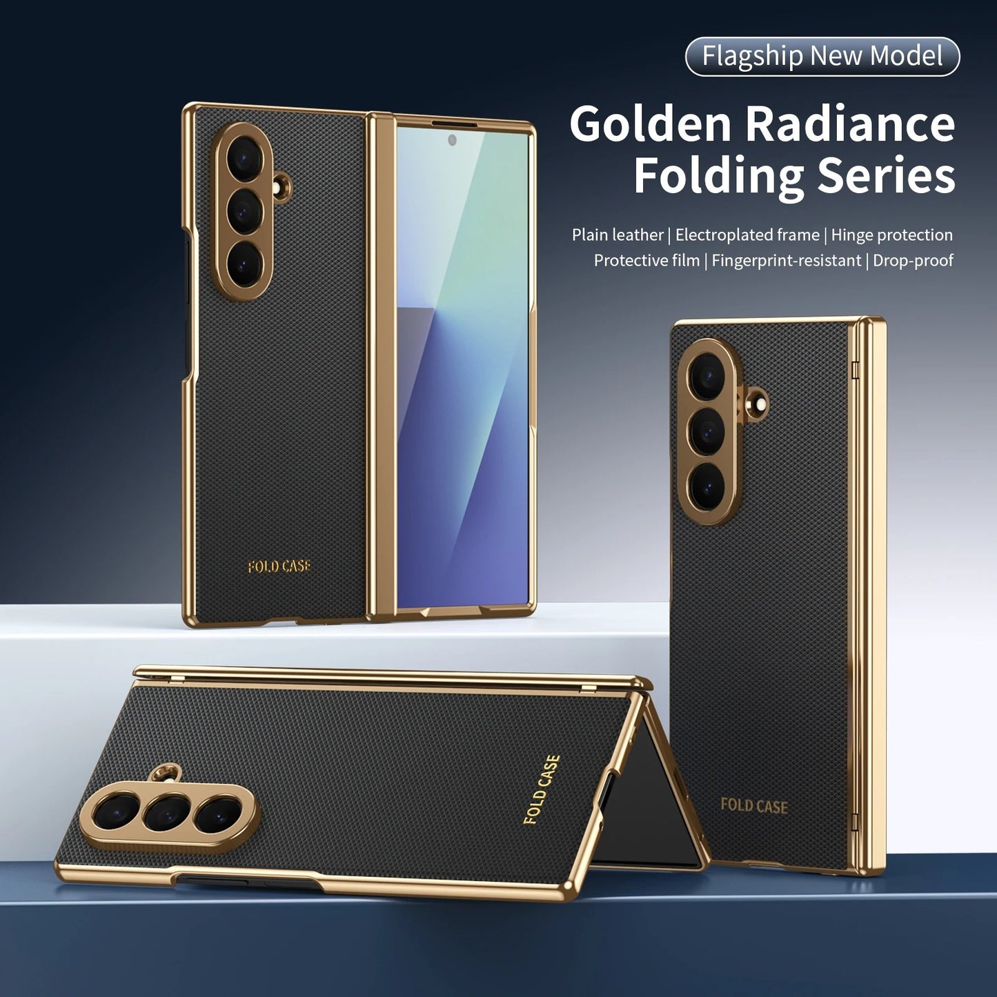 Galaxy Z Fold Series Luxury Anti Fingerprint Electroplated Armor Case