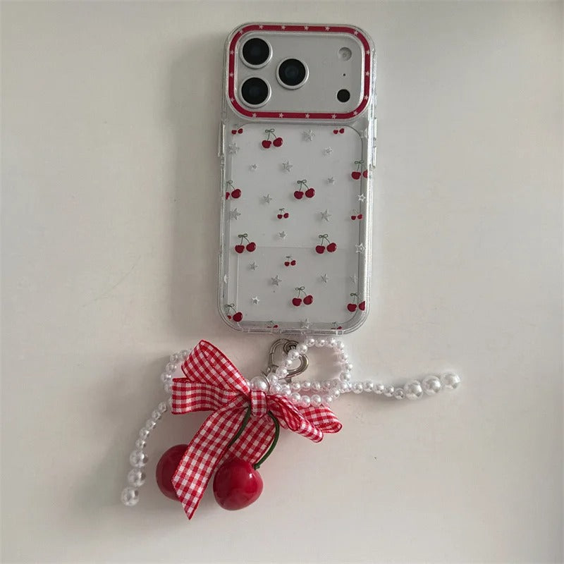 Sweet Cherry Pearl Bow Case