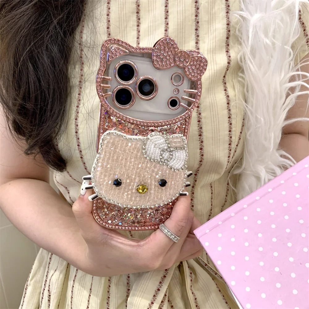 Bling Babe Crystal Bow Kitty Case