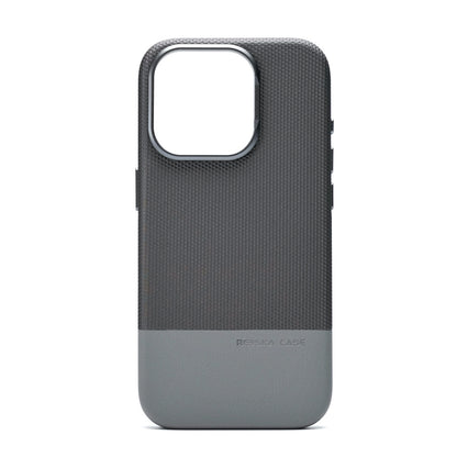 Rugged Grip Alloy Lens Leather Case - iPhone