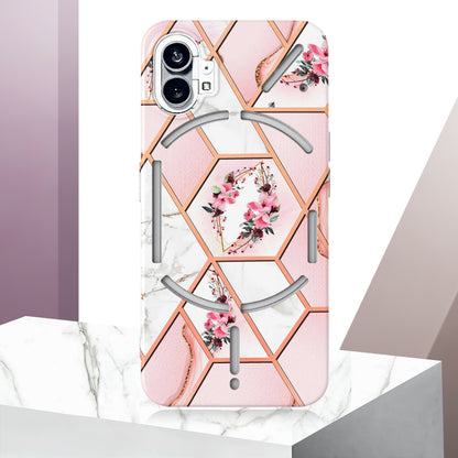 Rugged Geometric Marble Floral Case - Nothing