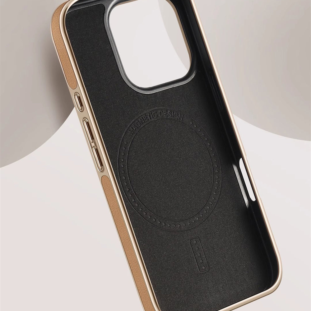 Elegant Business Plating Leather Mag Case- iPhone