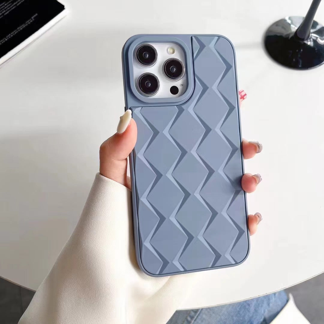 Elegant Wavy 3D Geometry Soft Case - iPhone