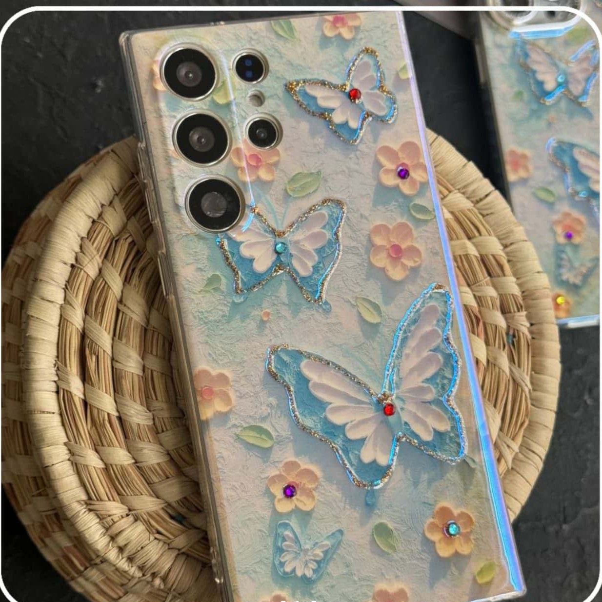 Butterfly and Chamomile Flower Case - Samsung