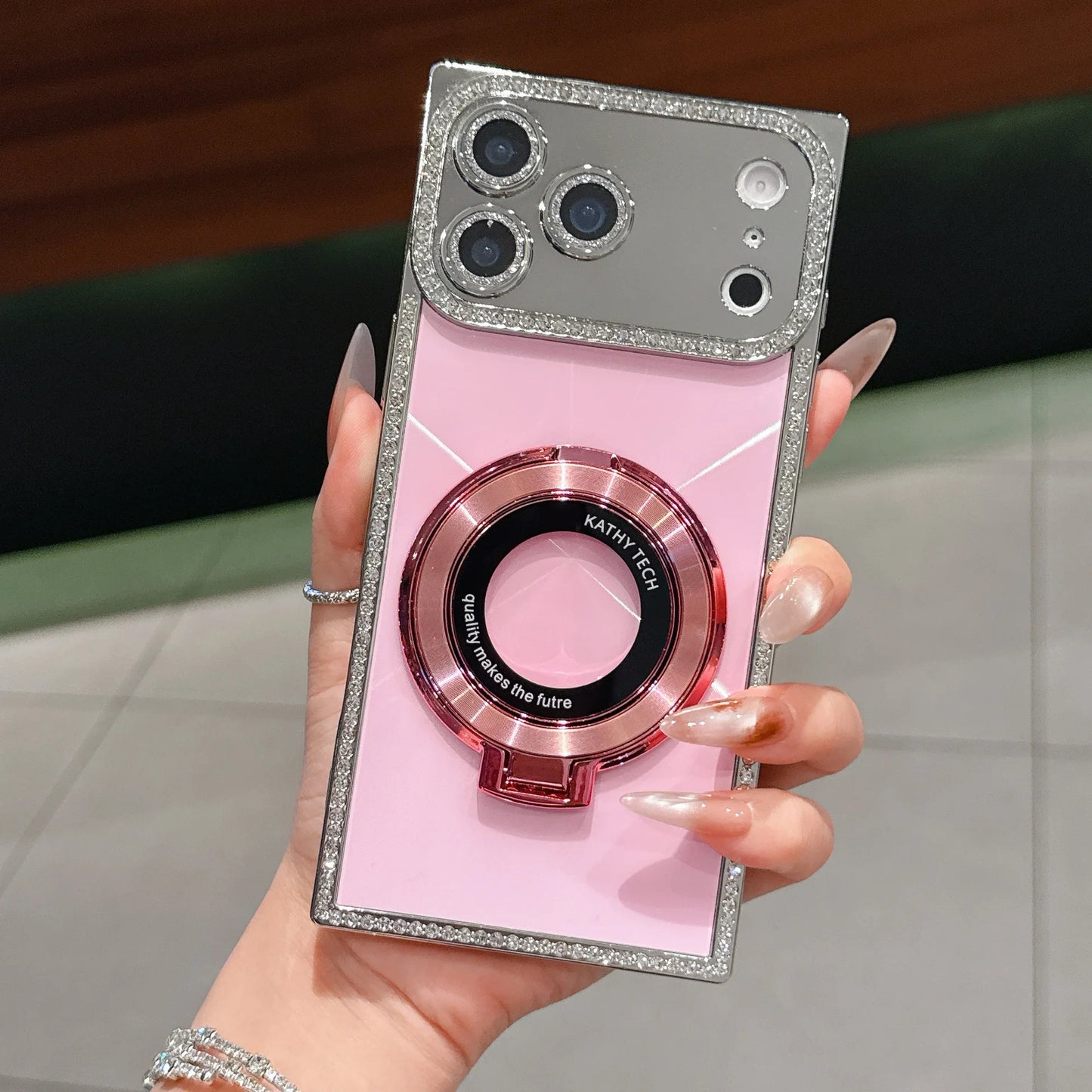 Blush Spark Ring Stand Case