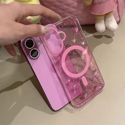Glitter Heart Love MagSafe Case