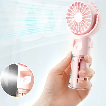 Rechargeable Mini Handheld Spray Fan with Humidifier