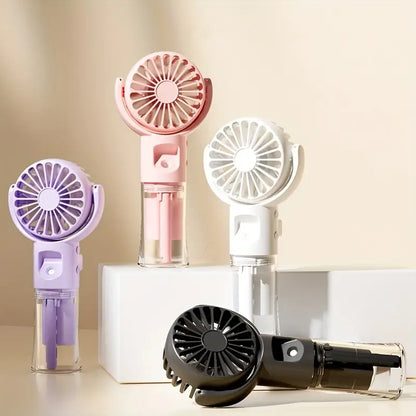 Rechargeable Mini Handheld Spray Fan with Humidifier