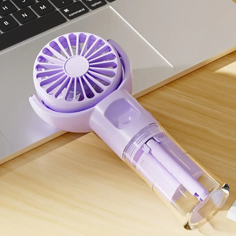 Rechargeable Mini Handheld Spray Fan with Humidifier
