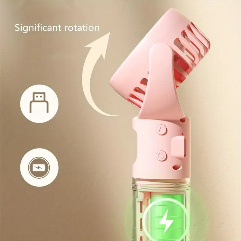 Rechargeable Mini Handheld Spray Fan with Humidifier