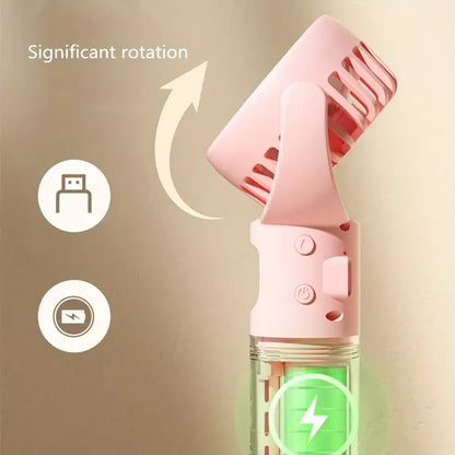 Rechargeable Mini Handheld Spray Fan with Humidifier