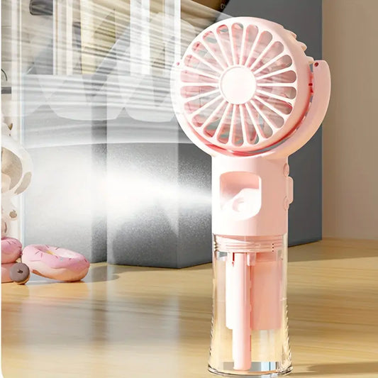 Rechargeable Mini Handheld Spray Fan with Humidifier