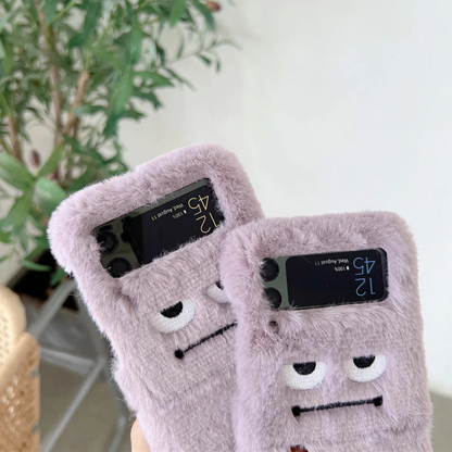Fluffy Funny Face Case - Samsung