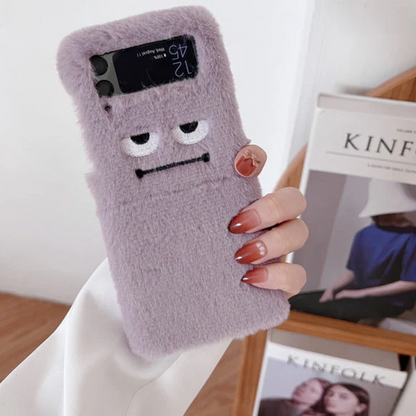 Fluffy Funny Face Case - Samsung