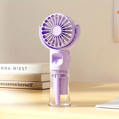 Rechargeable Mini Handheld Spray Fan with Humidifier
