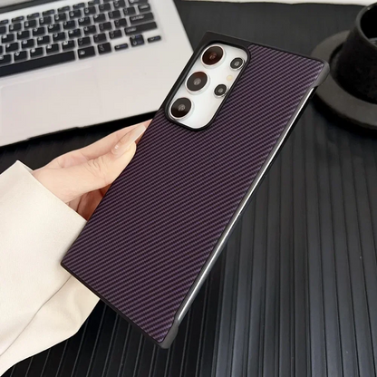 Carbon Fiber Leather Phone Case - Samsung