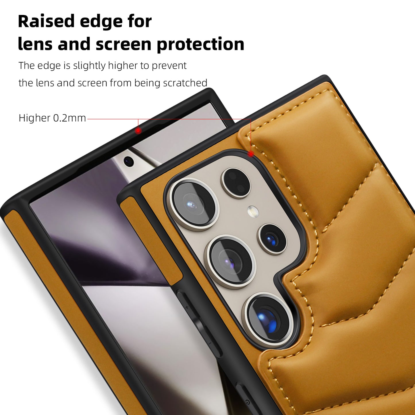 Premium Leather Kickstand Case - Samsung