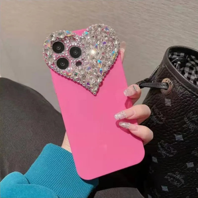 Luxury Heart Diamond Phone Case