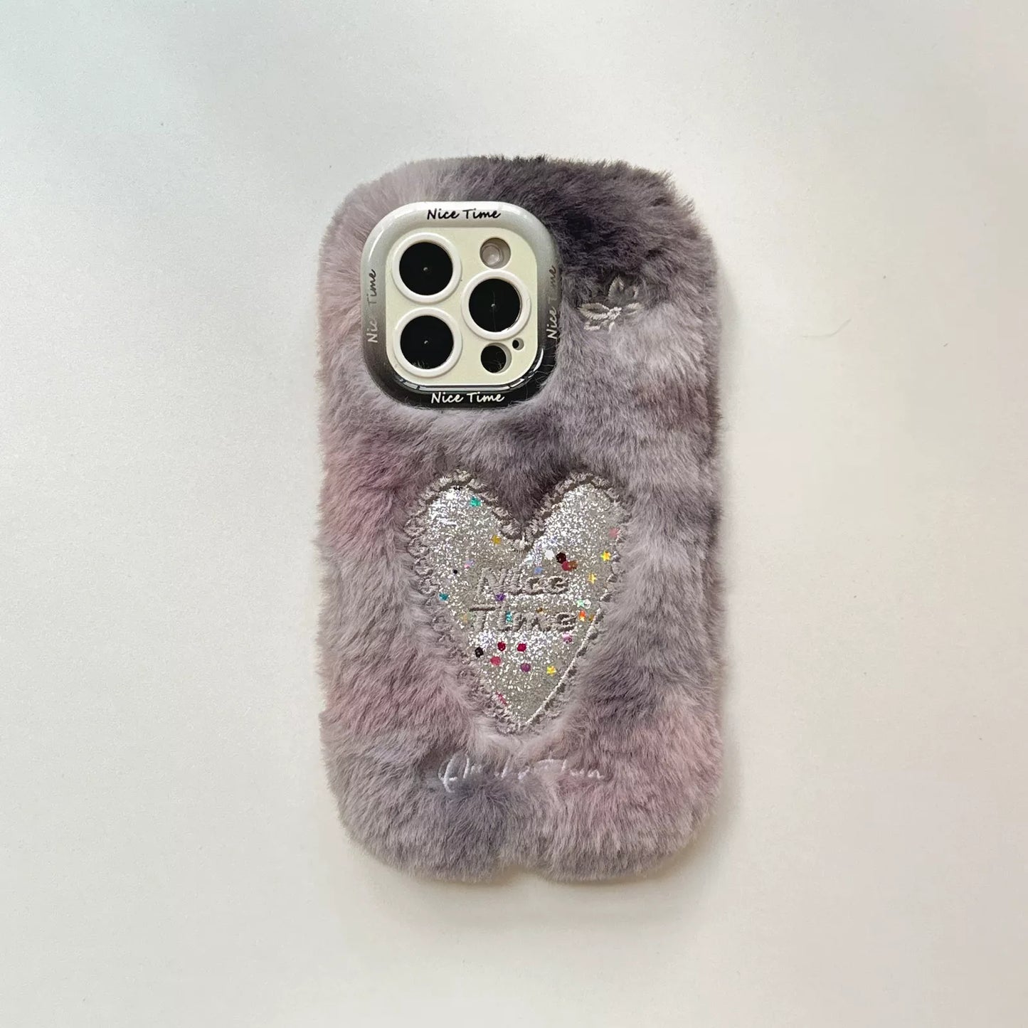Fluffy Heart Hybrid Stand Case