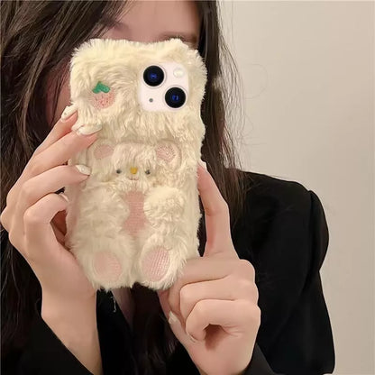 Trendy Plush Bear Phone Case