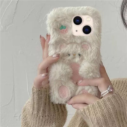 Trendy Plush Bear Phone Case