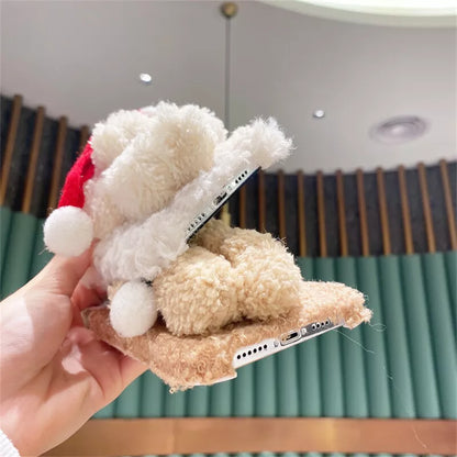 Holiday Christmas Bear Plush Case