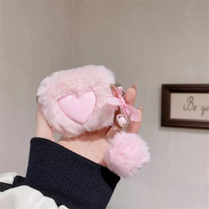 Pink Plush Fluffy Love Case - Airpods