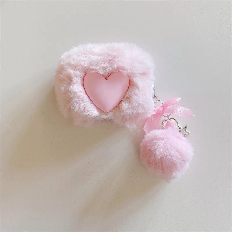 Pink Plush Fluffy Love Case - Airpods