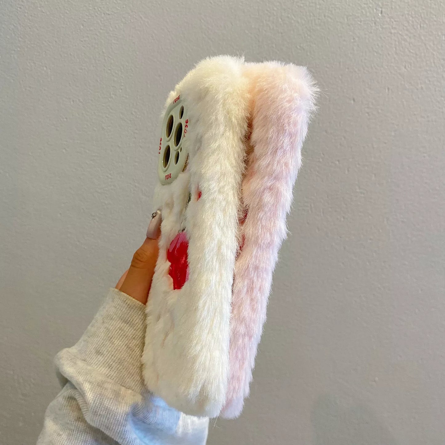 Cozy Bloom Furry Flower Case - iPhone