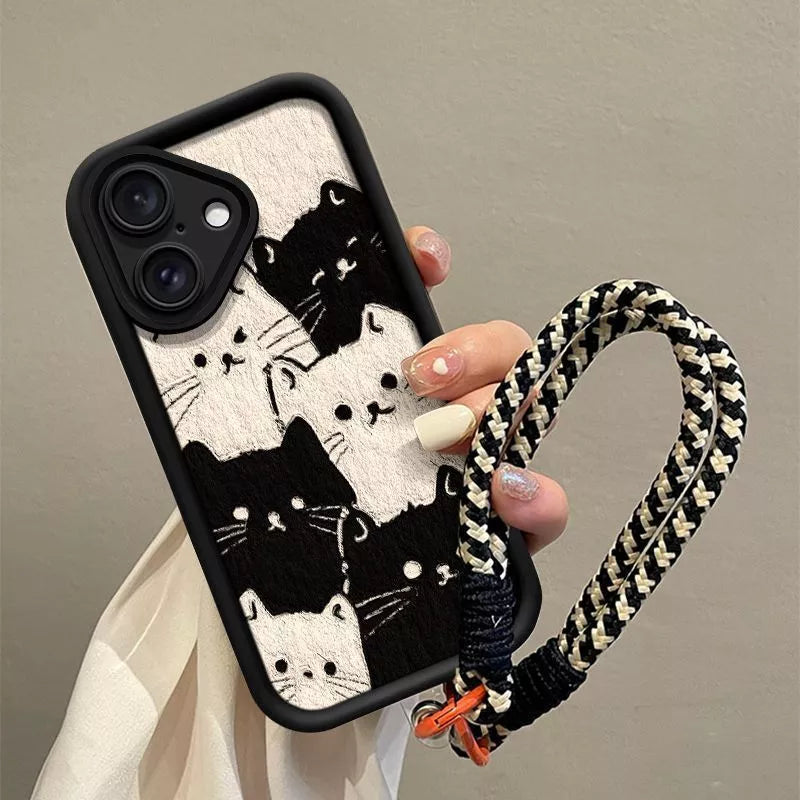 Meow Grip Kitty Charm Lanyard Case - iPhone