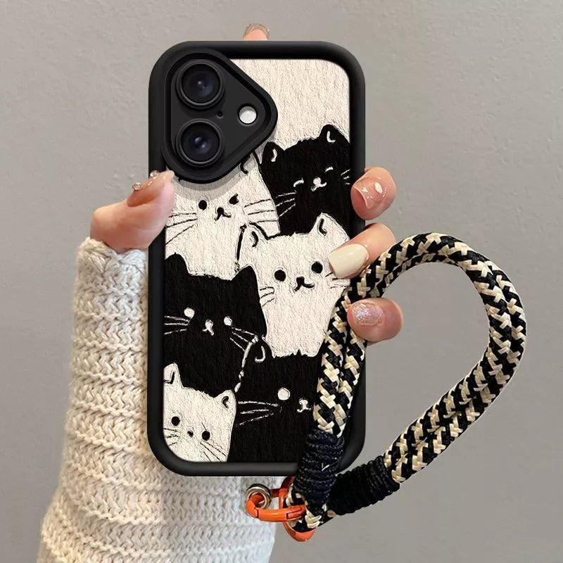 Meow Grip Kitty Charm Lanyard Case - iPhone