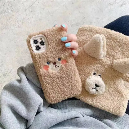 Fluffy Bear Paw Plush Case - iPhone