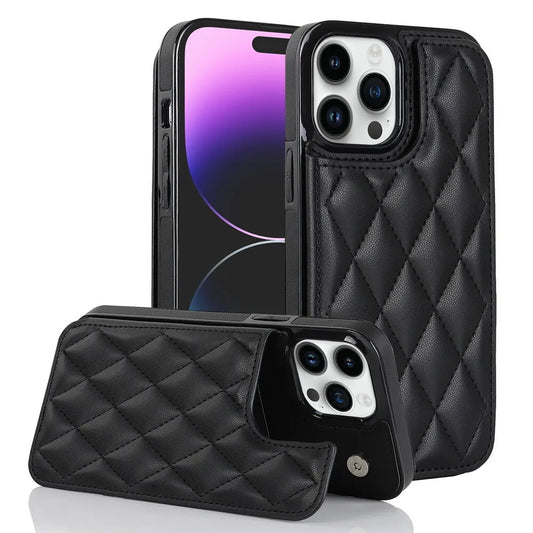 Luxury Quilted Leather Phone Case