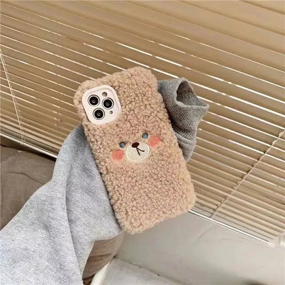 Fluffy Bear Paw Plush Case - iPhone