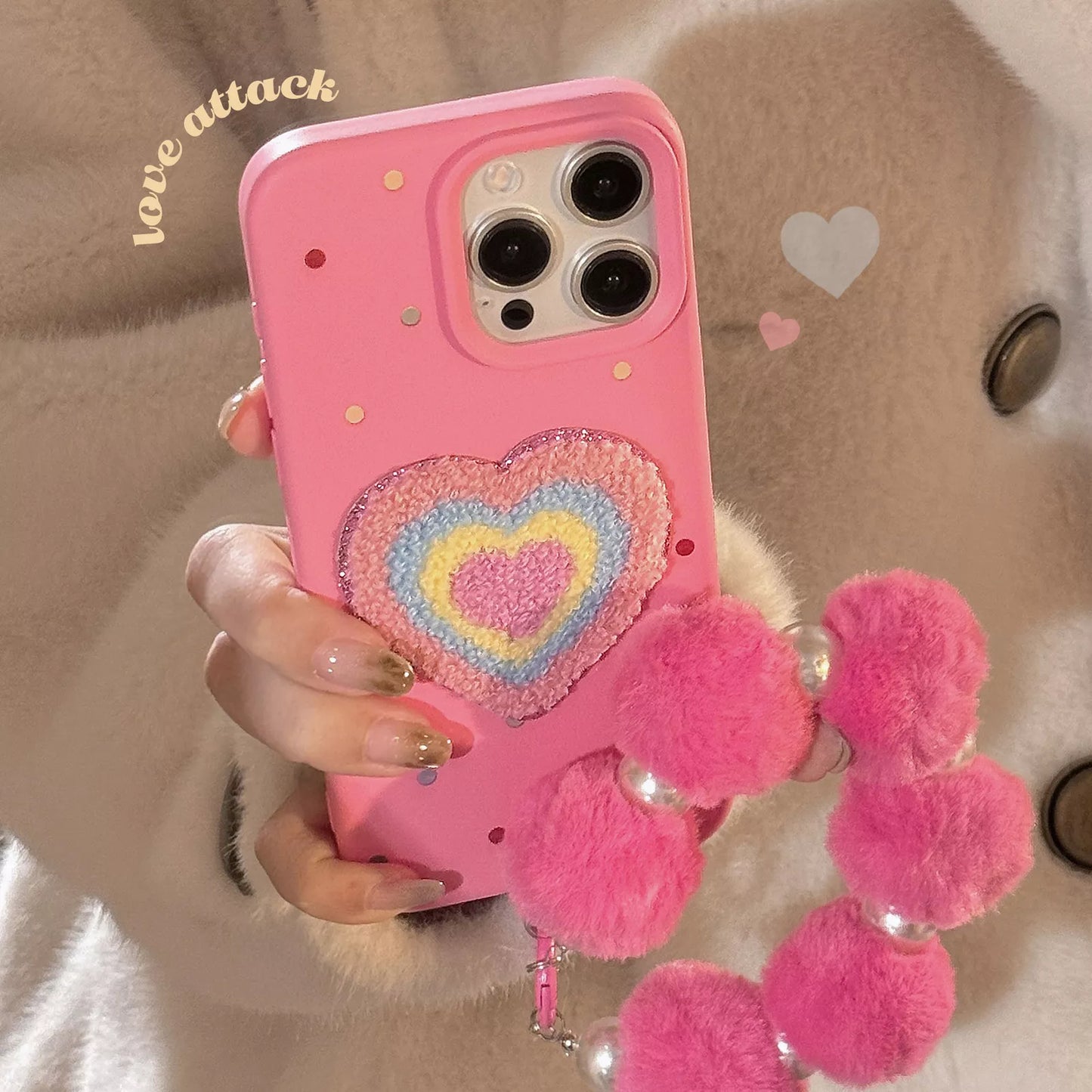 FluffLove Colourful Heart Case
