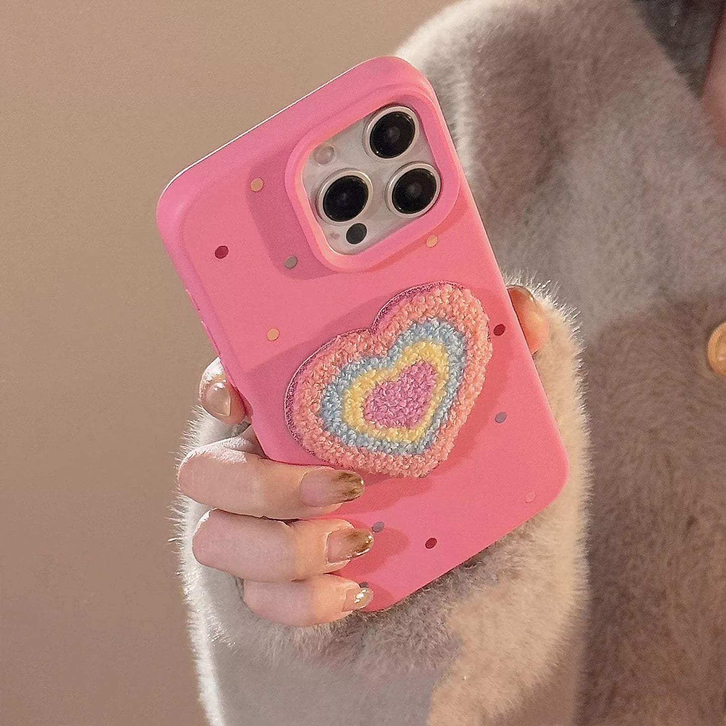 FluffLove Colourful Heart Case
