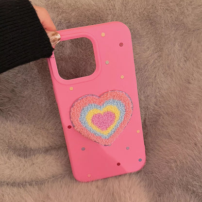FluffLove Colourful Heart Case
